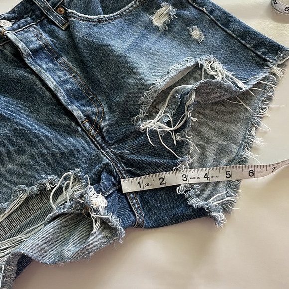Levi’s 501 Cut Off Shorts High Rise Size 29 - Picture 7 of 16